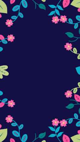 Motion-Graphic-of-Colorful-floral-background-in-flat-style