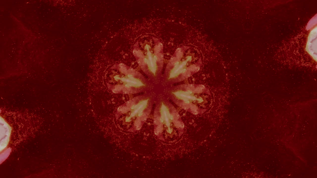 Abstract Red and Orange Mandala Pattern