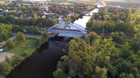 3 different bridges over canal river