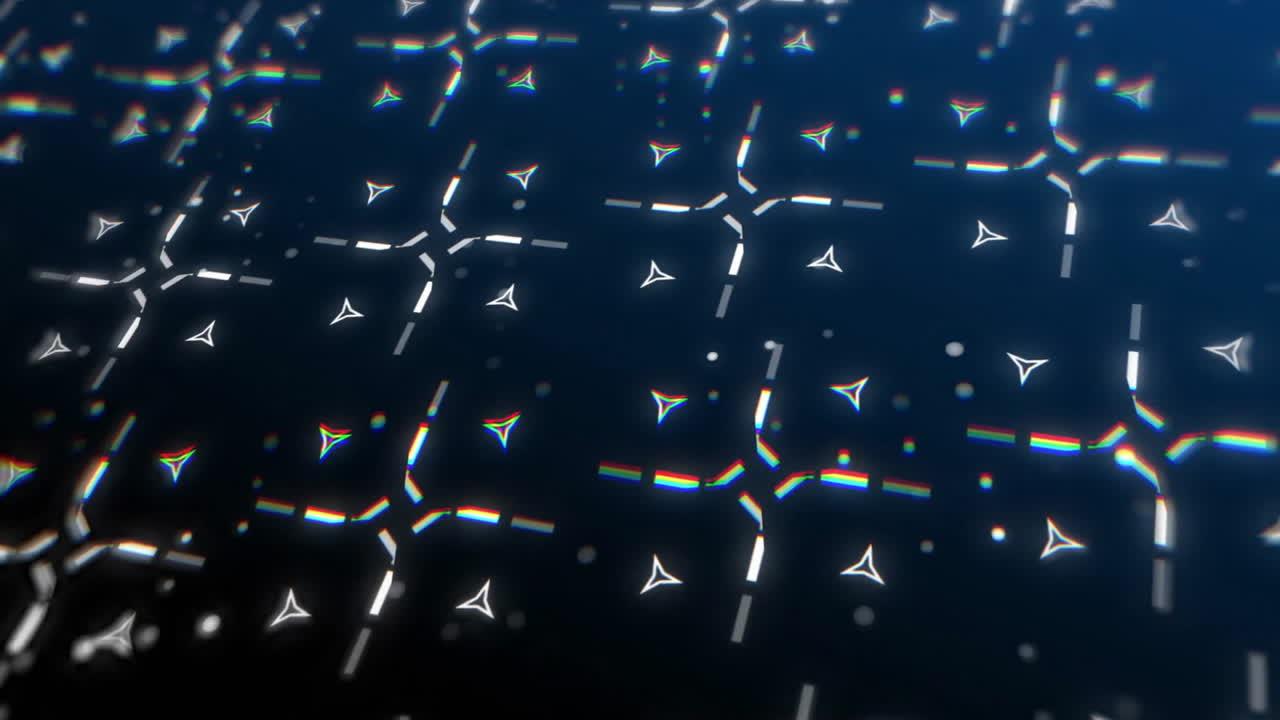 검은색 배경에  ⁇ 색 모양의 애니메이션