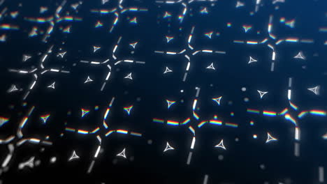 animación de formas blancas sobre un fondo negro
