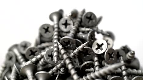 many self tapping screws rotate motion background