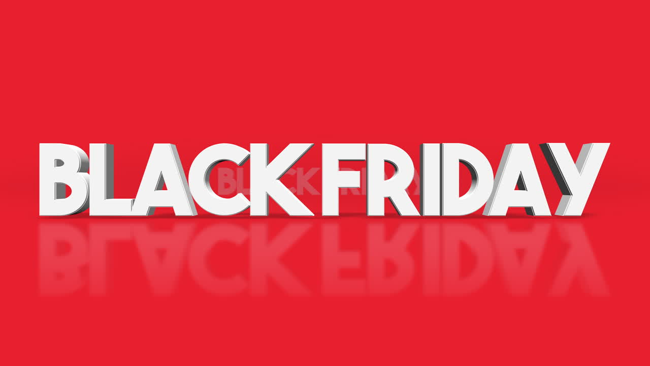 texto de viernes negro rodante en gradiente rojo fresco