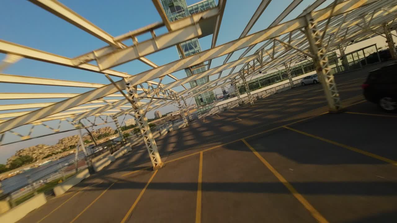 Modern Glass Tower by the River