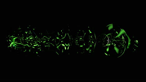 abstract and mysterious, the image shows a glowing green circle against a dark background. its futuristic vibe intrigues, prompting curiosity about its possible significance or symbolism