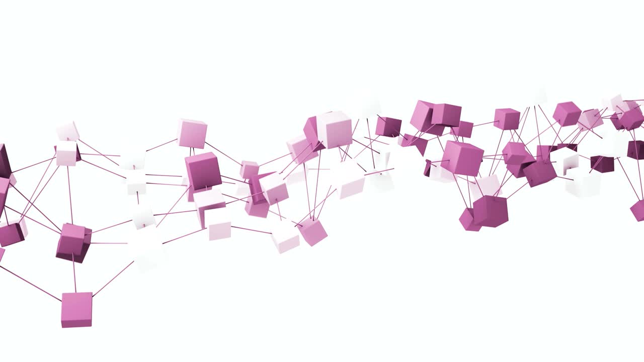 el concepto de cadena de bloques abstracto de 4k.