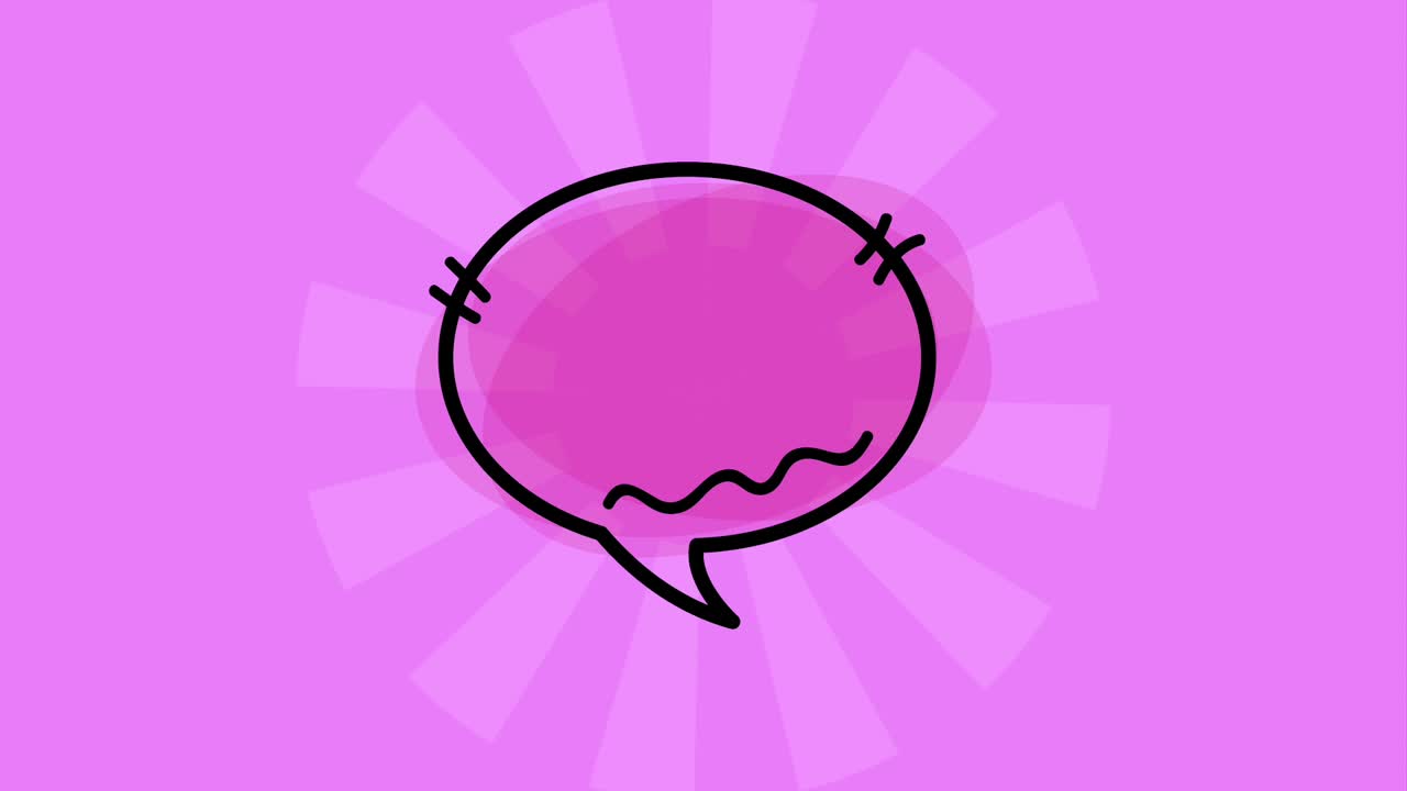 pop art habla animado de burbuja hd