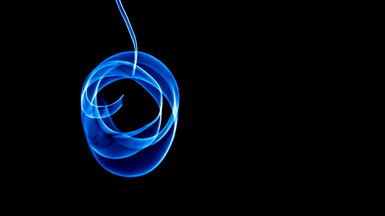 Glowing abstract curved blue and magenta lines - Light painted 4K video timelapse