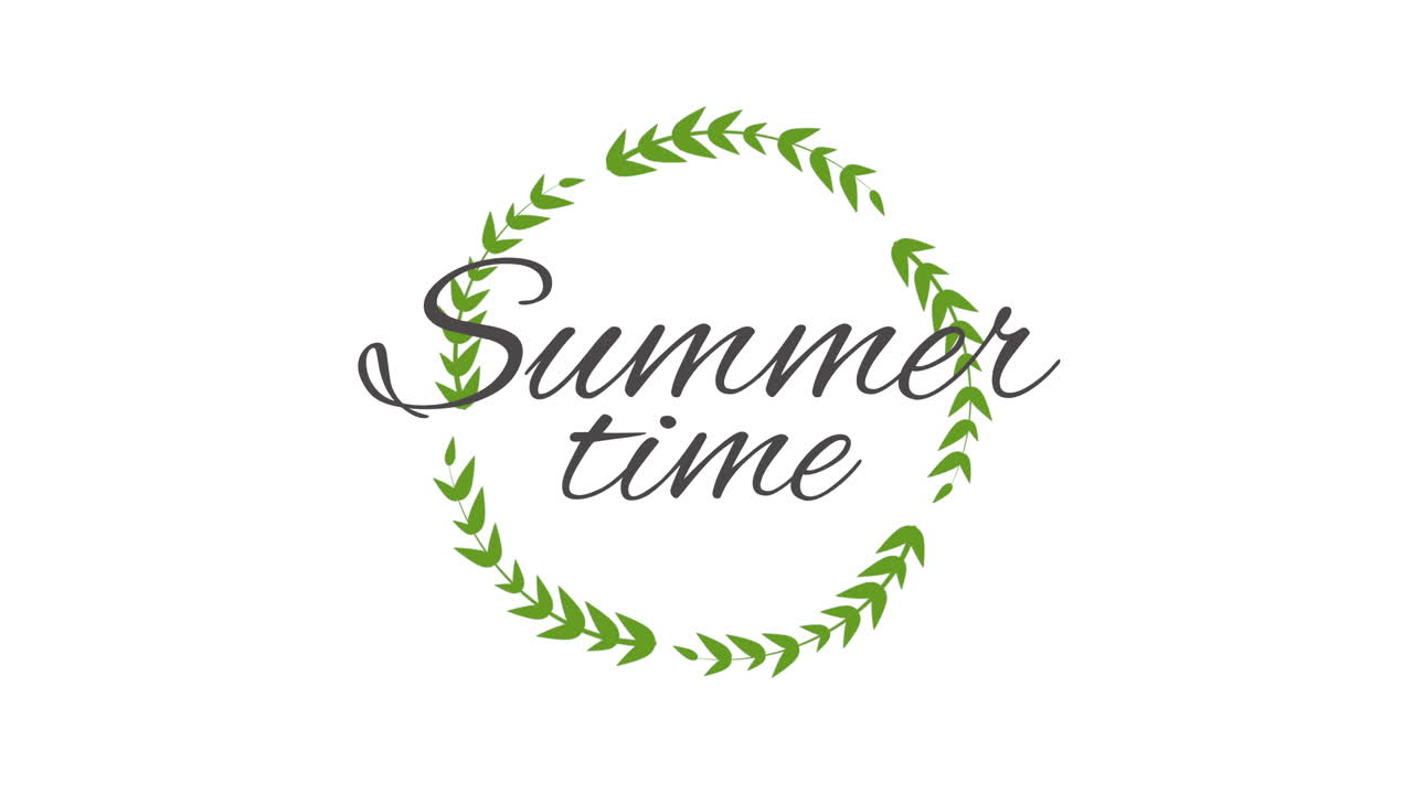 원 안에 나무의 녹색 잎이 있는 여름 시간