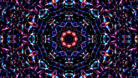 hermoso caleidoscopio abstracto que brilla, una luz radiante que regula los movimientos sutiles