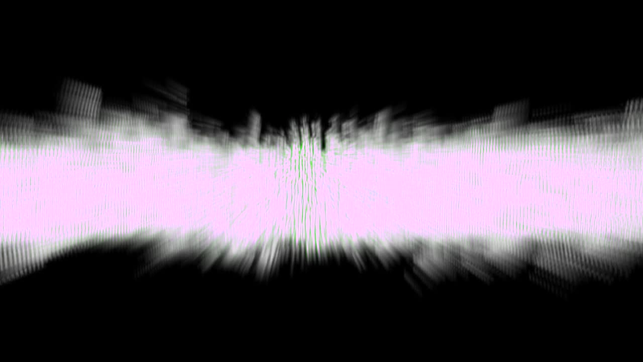 Abstract white intersecting horizontal data streams on black background