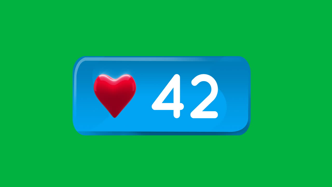 Caixa azul e um coração com números 4k