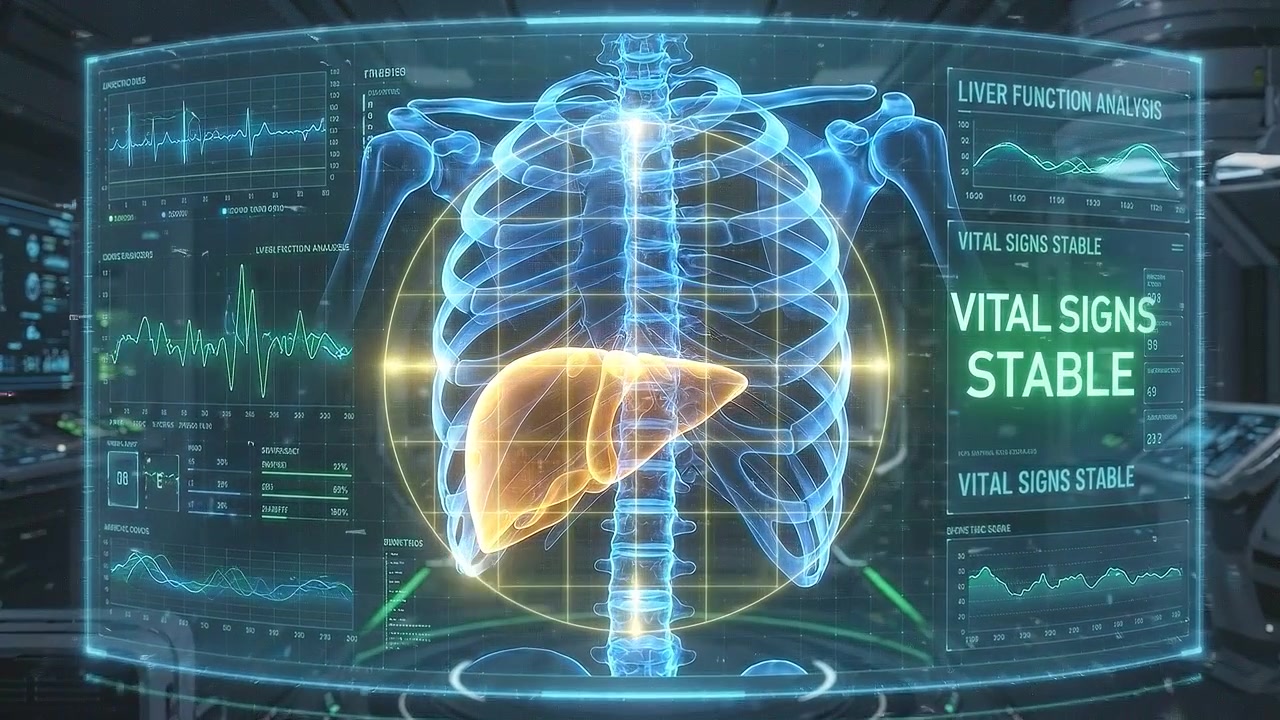Digital Medical Hologram of Human Liver and Ribcage
