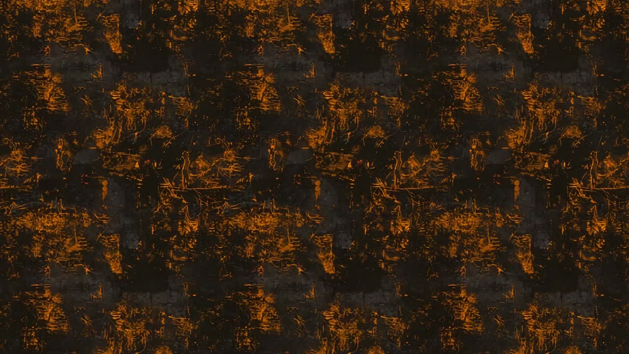 Playing abstract textured surface showing static dark gray and orange strokes in frame, backdrop