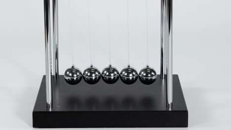 detailed view of metal balls in motion, illustrating kinetic interactions and energy transfer.