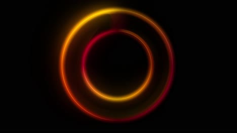 Seamless-loop-spinning-golden-glowing-ring-on-black-background