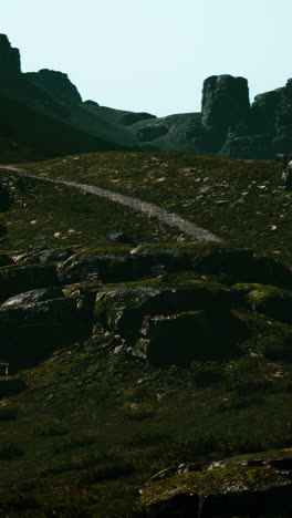 mountain path through rocky terrain