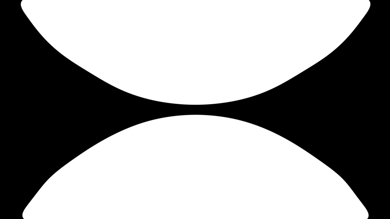 Abstract Transition Effect with Expanding Black Curves on White Background