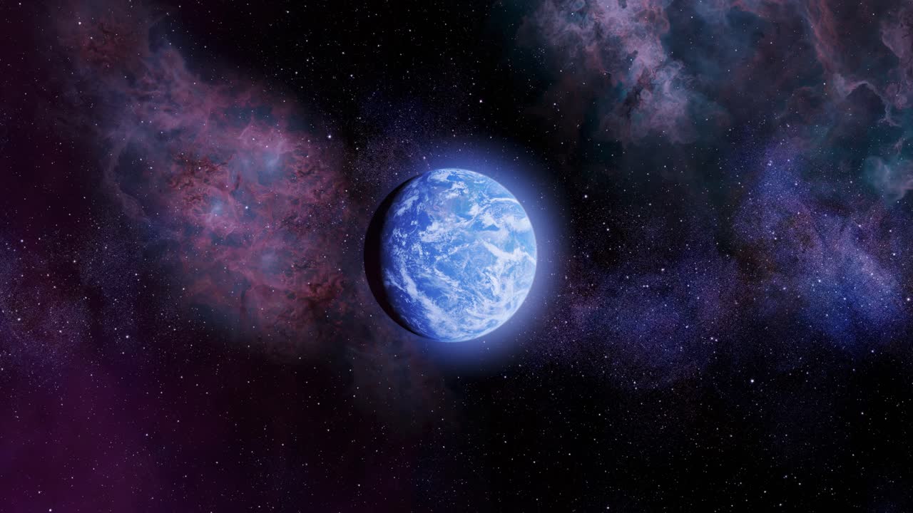 la tierra en el espacio profundo