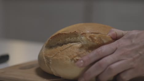 sliced bread on a wooden board