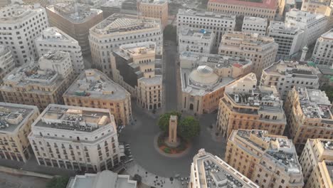 beirut downtown solidere drone aerial shots