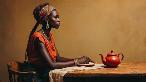 african woman in traditional attire