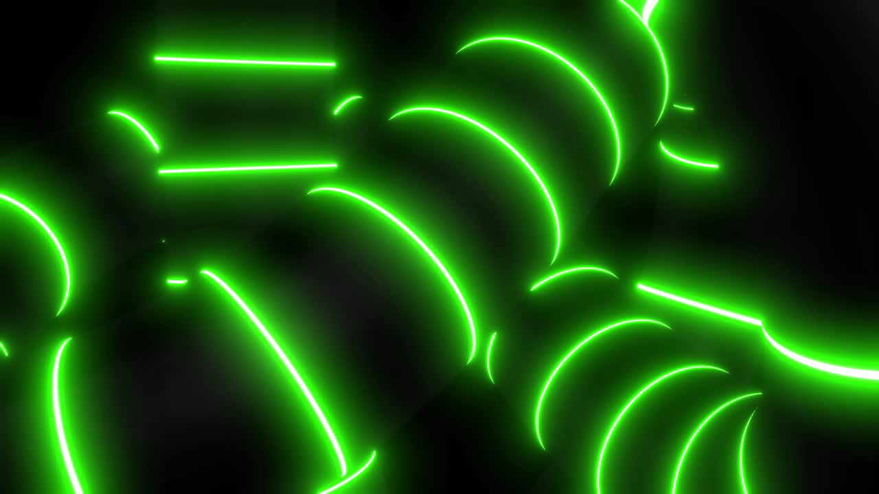 Abstract Neon Green Shapes