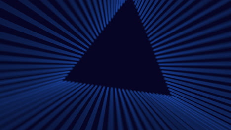neon triangles with light beams