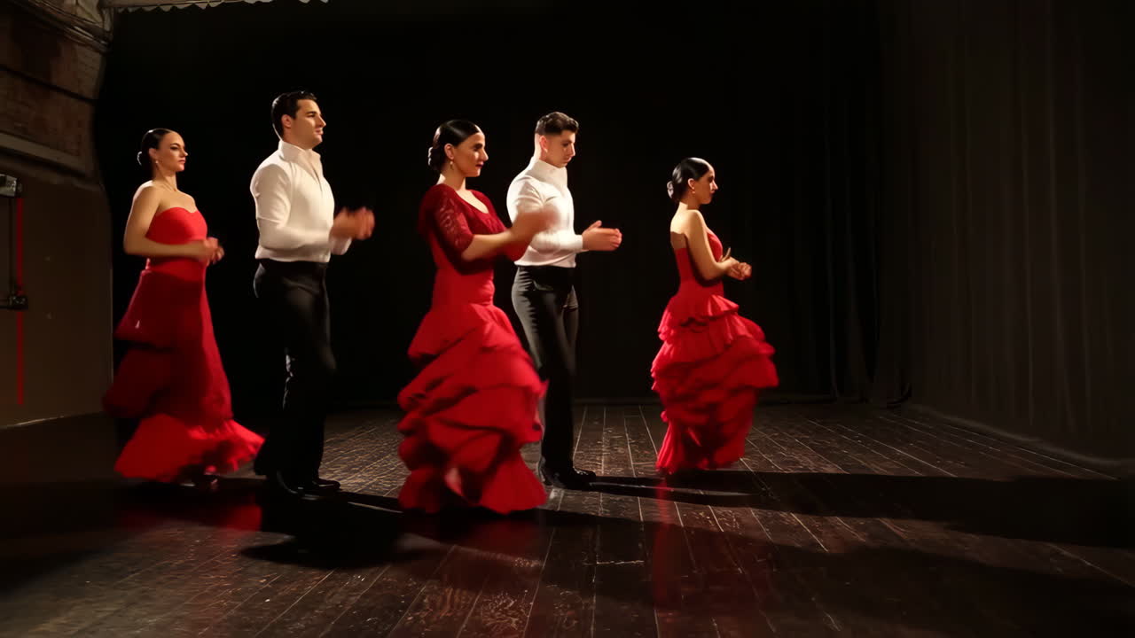 bailarines de flamenco en el escenario