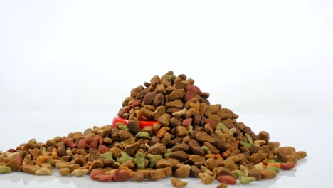 dry food for cats and other pets. rotates, studio shooting