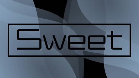 Animation-of-sweet-text-on-black-background