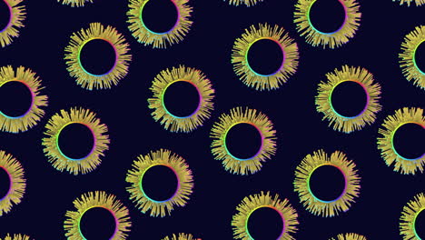 vibrant colorful circle pattern on black background