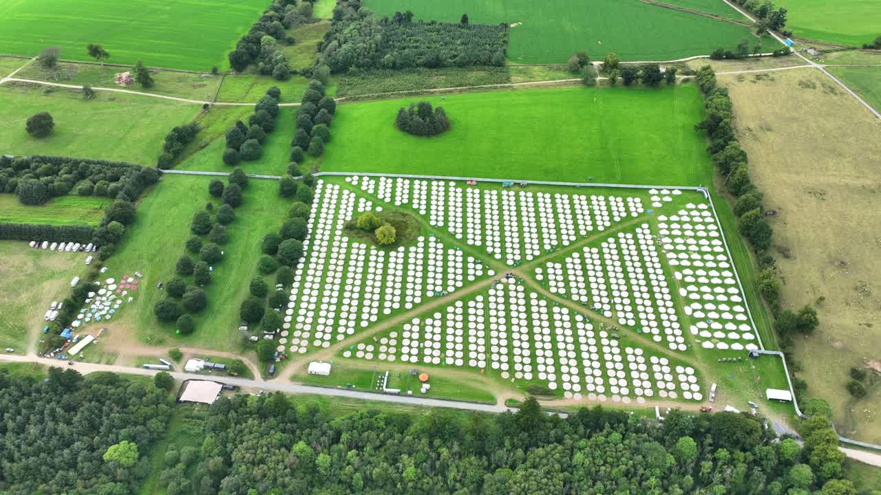 Aerial camping site at Irish music Festival Ireland Epic Locations all together now