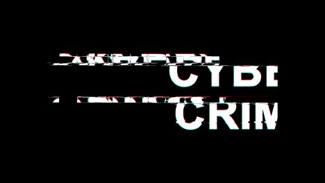 cyber crime glitch effect text digital tv distortion 4k loop animation