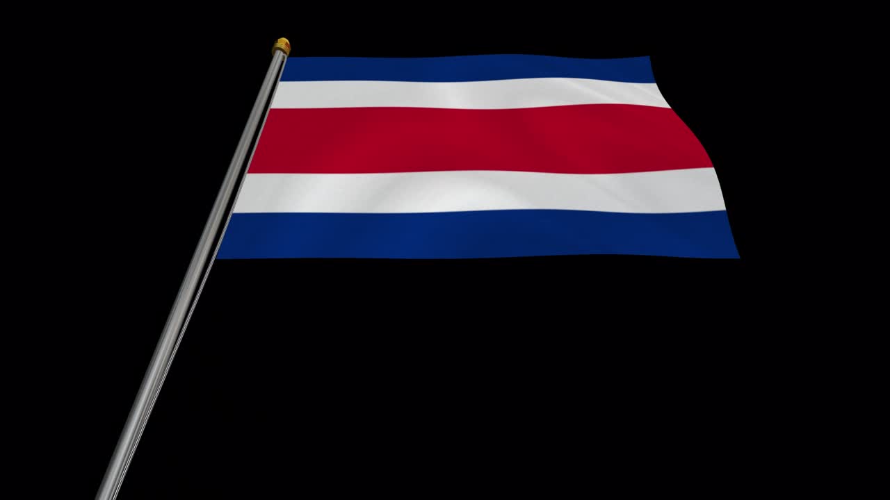 코스타리카의 발이 바람에 날아다니는 4k 슬로우 모션 비디오, 알파 채널