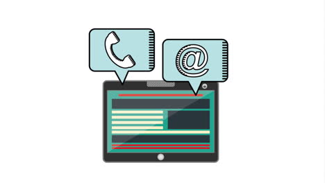 información de contacto en un dispositivo