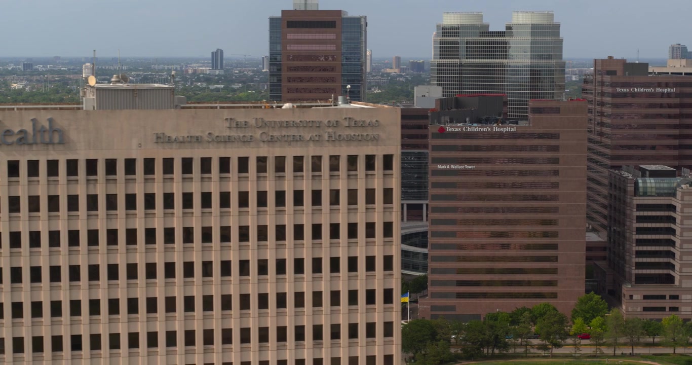 Vista drone del Texas Medical Center a Houston