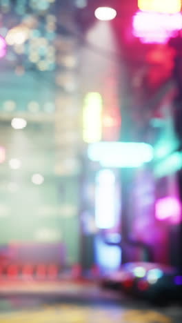 luces borrosas de la ciudad por la noche