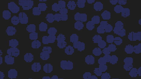 Blue dot pattern intriguing arrangement of varying sizes on black