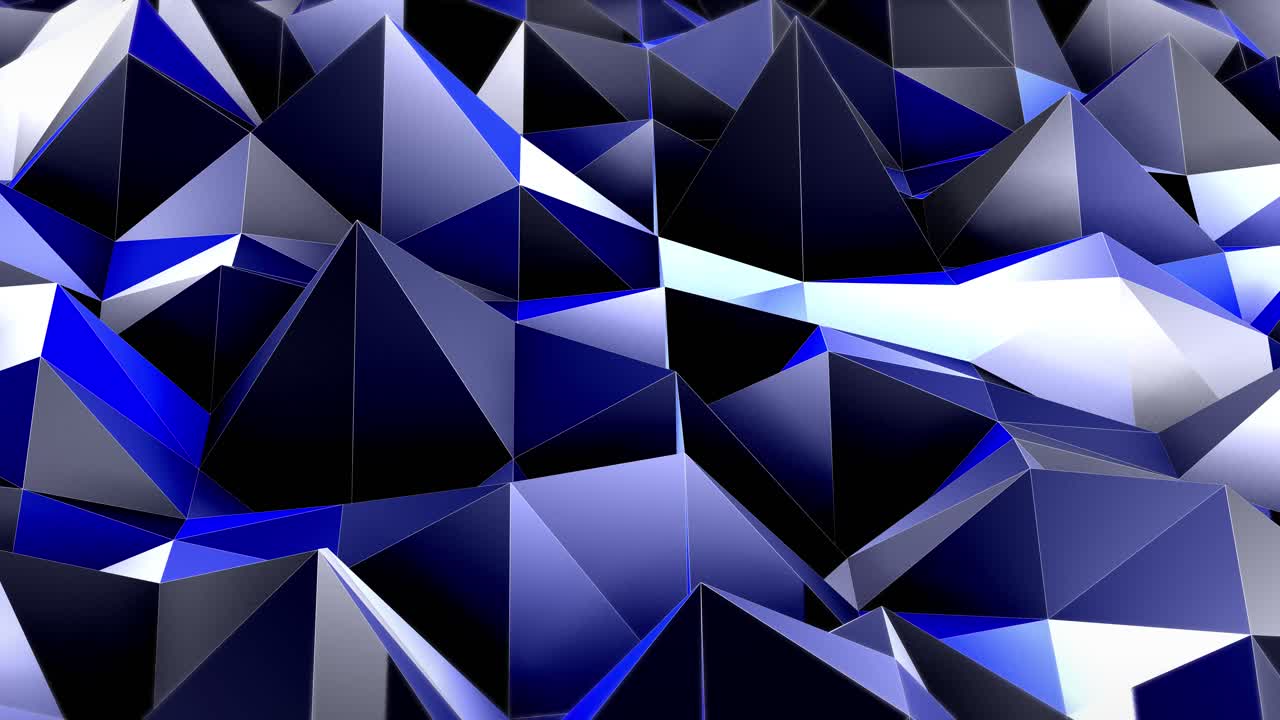 Dynamic Abstract Low Poly Blue Triangles Background