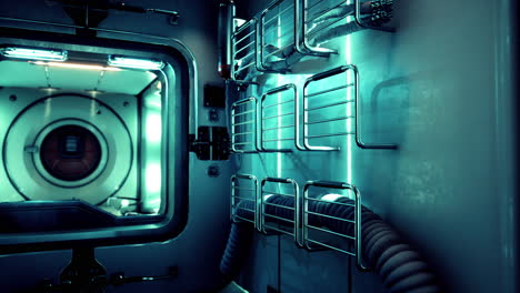 interior of futuristic internation space station