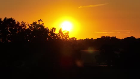 Atardecer-Sol-Norfolk-Aéreo-Paisaje-Setos-Noche-Agricultura-Campos