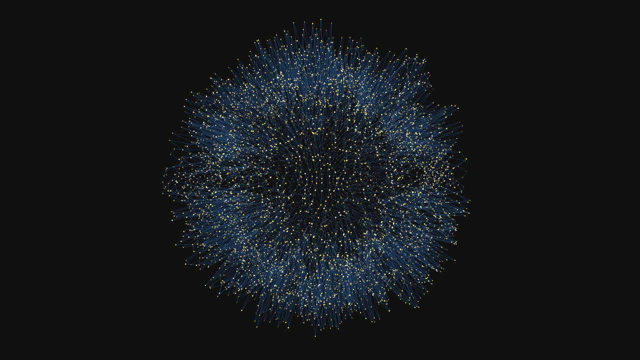 Abstract circular dot pattern on black background