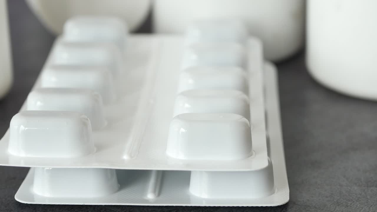 embalaje blister blanco de comprimidos