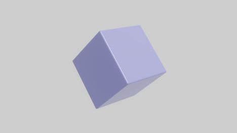 violeta muy peri cubo 3d gira sobre un fondo blanco. abstracto bucle sin costura objeto gráfico de movimiento renderizado 3d