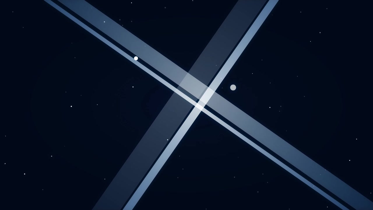 Abstract Motion Background with Intersecting Light Beams and Floating Particles