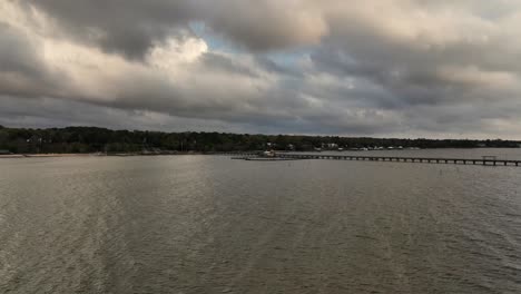 Aerial-view-approach-near-Fairhope-pier