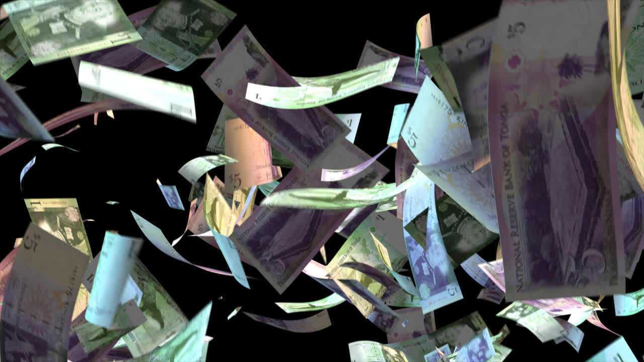 떨어지는 스웨덴 크로나 지폐