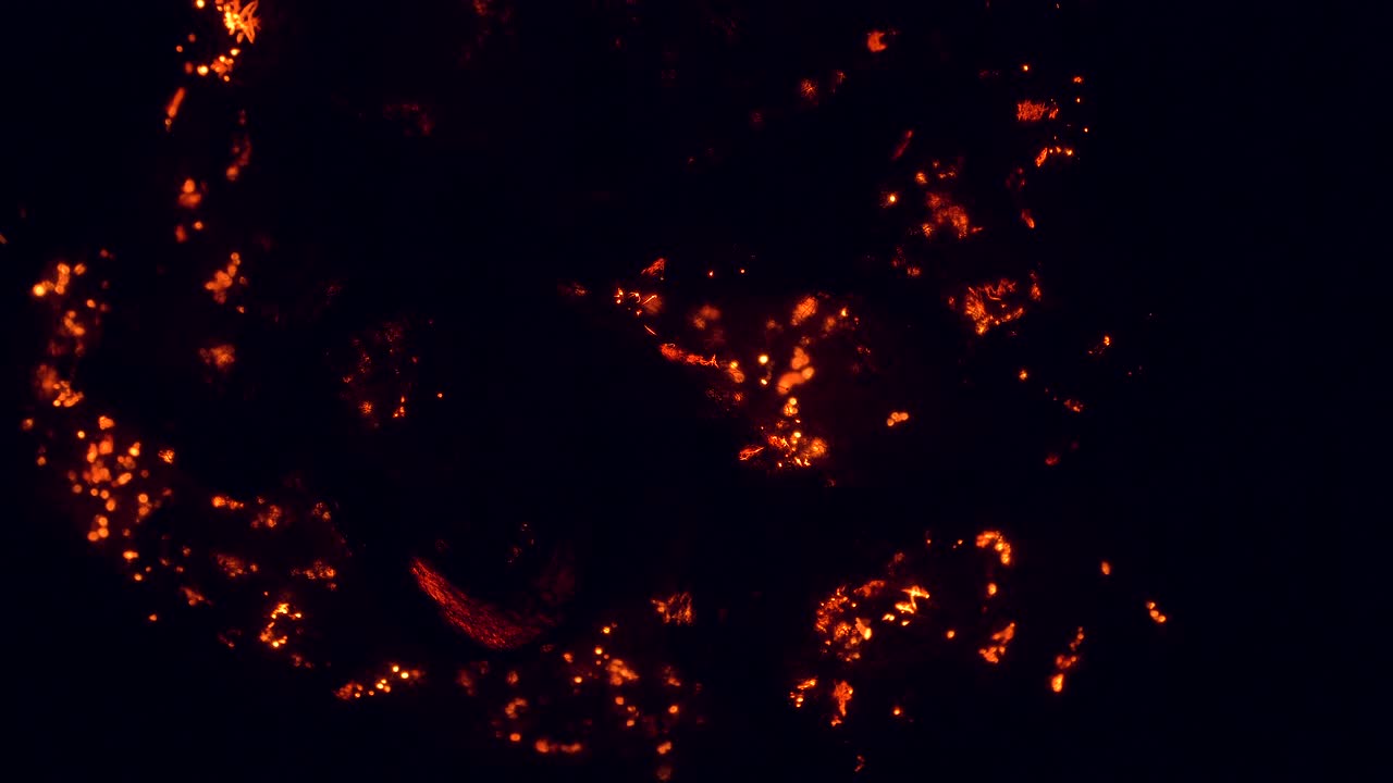Macro steel wool burning slow motion