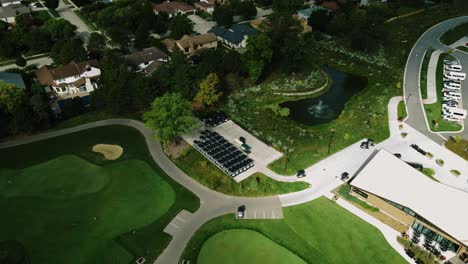 flight over golf course amazing overview of field